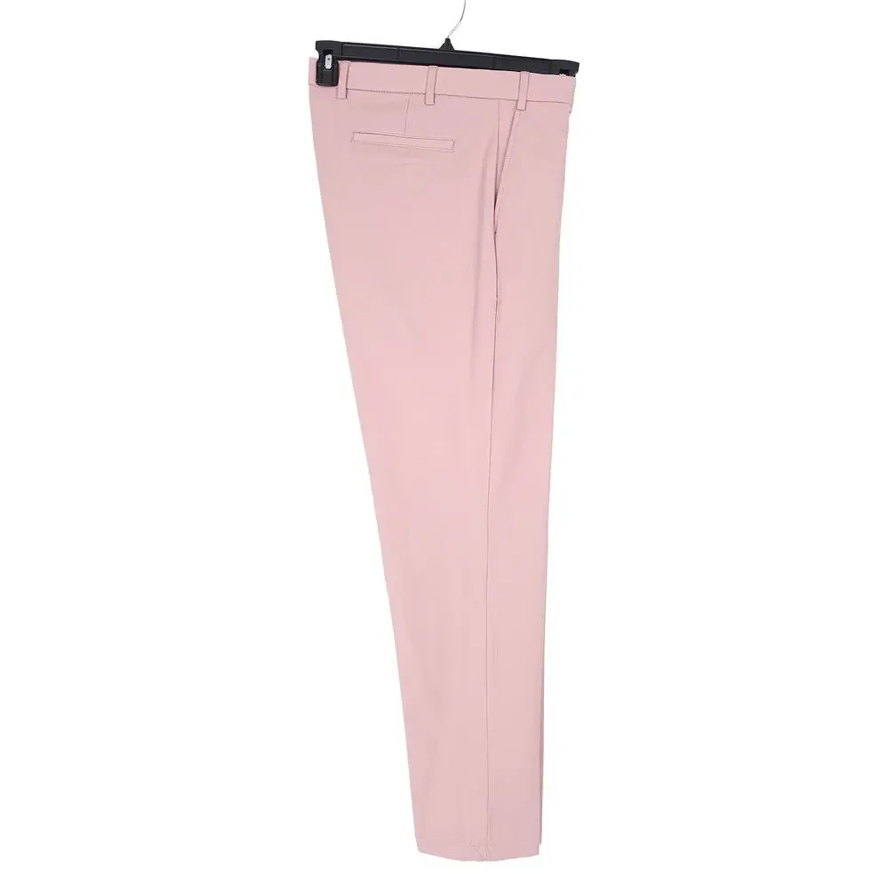 Michael Kors Mens Classic Fit Dress Pants 32x32 Rose Pink Solid Stretch Cotton